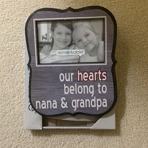 New in box frame for 4x6  our hearts belong to nana and grandpa